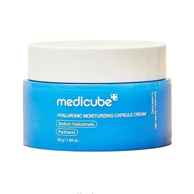 کرم کپسولی هیالورونیک اسید مدی کیوب مرطوب کننده و آبرسان Medicube Hyaluronic Acid Capsule Cream بیوتی کلبه